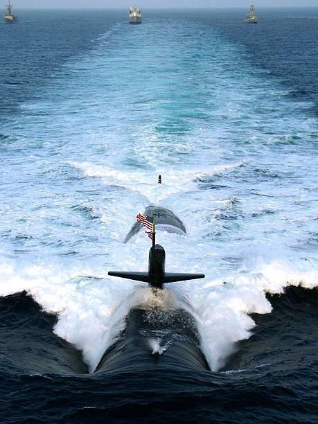 Navy sub coming home from sea