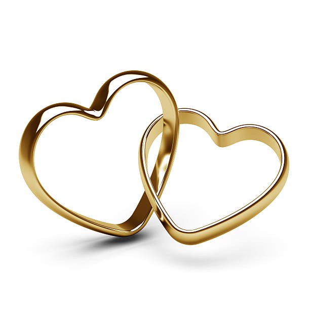istock gold heart rings. 518800064