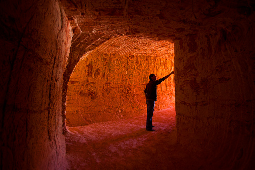 A general overlook of Coober Pedy, South Australia, Australia