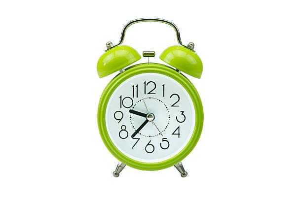 Alarm clock isolated on white background stock photo