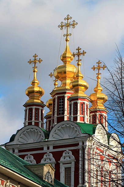 bela igreja do da transfiguração - novodevichy convent imagens e fotografias de stock