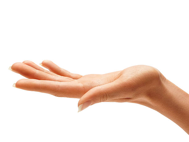 istock Woman's hand sign isolated on white background. 518806448