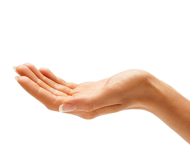 istock Woman's hand sign isolated on white background. 518806972