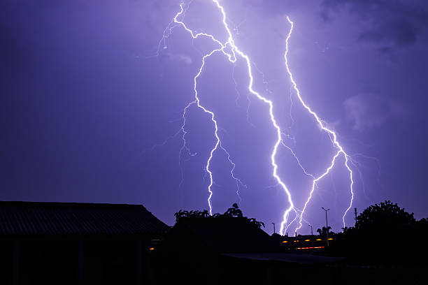 istock Lightning Storm in The Sky of Night 518806984