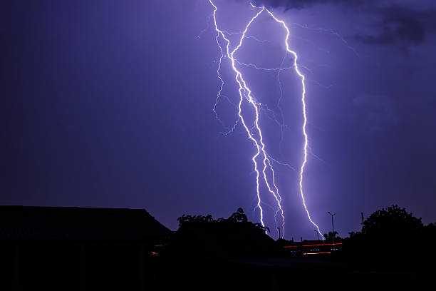 istock Lightning Storm in The Sky of Night 518807160