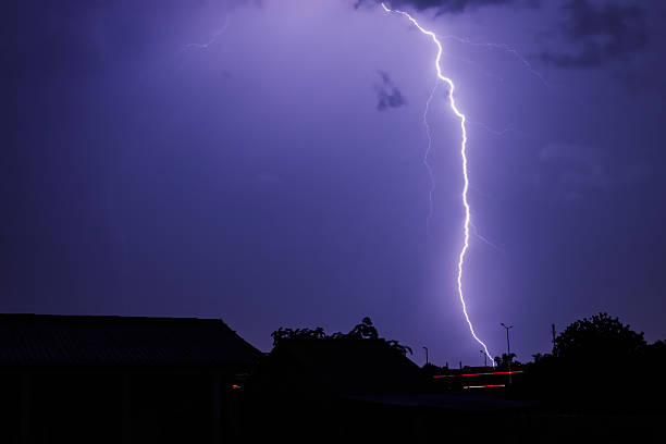 istock Lightning Storm in The Sky of Night 518807300