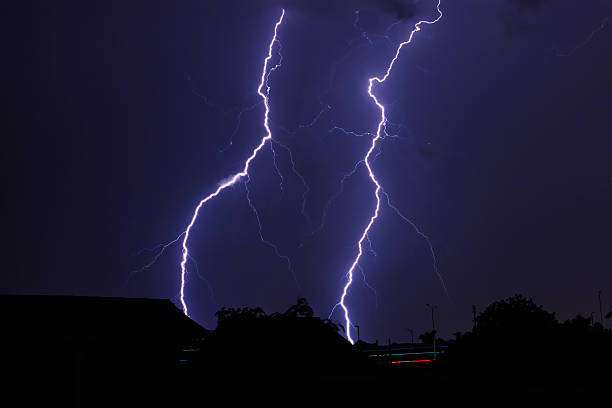 istock Lightning Storm in The Sky of Night 518807550
