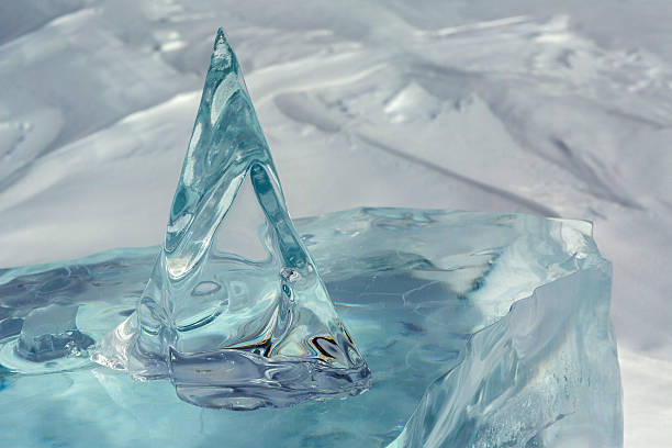istock Beautiful transparent block of ice 518807722
