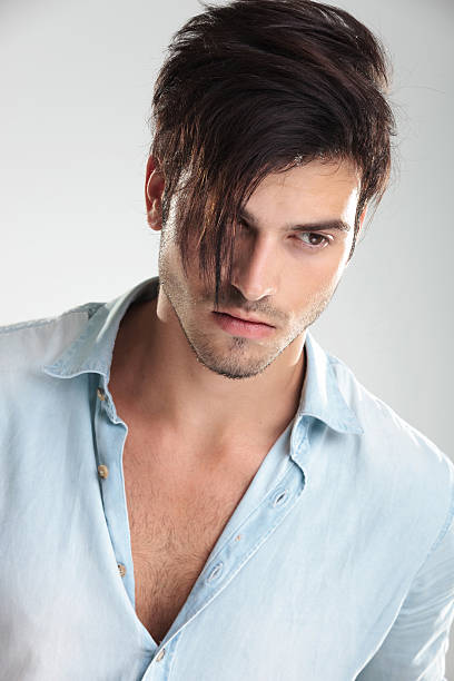 istock Casual man in blue shirt 518812689