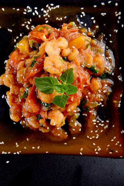 istock Shrimps in tomato and basil sauce 518812785