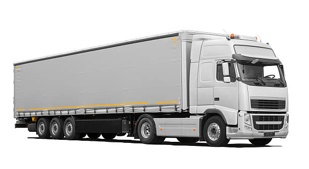 Truck and Trailer (isolated) incl. Shadows