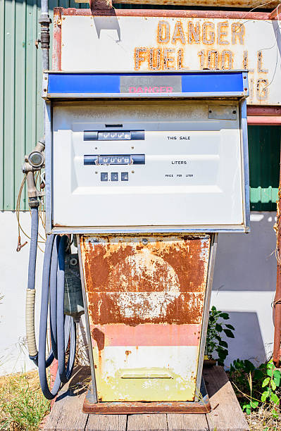 istock Vintage Fuel Dispenser, selective focus point. 518813454