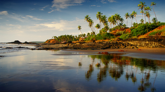 idyllic beach in Goa, India