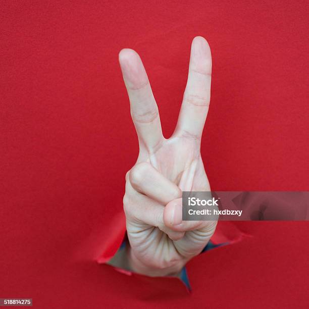 Victory Stock Photo - Download Image Now - Cut Or Torn Paper, Red, Admiration