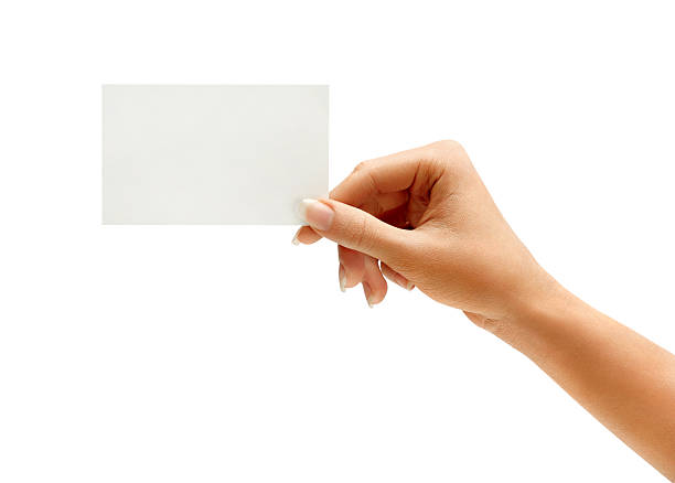 istock Hand hold blank business card 518814364