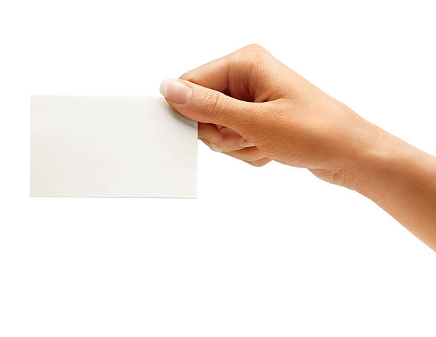istock Hand hold blank business card 518814598