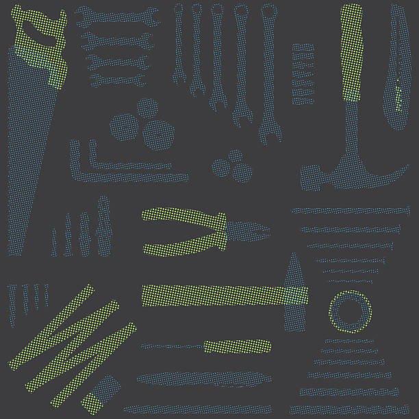 illustrations, cliparts, dessins animés et icônes de ensemble de outil de bricolage - mechanic backgrounds vector home improvement