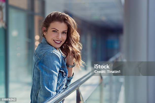 Woman In A Shopping Mall Stock Photo - Download Image Now - Adult, Architecture, Arts Culture and Entertainment