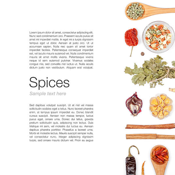 istock various spices and herbs on white background. top view 518816741
