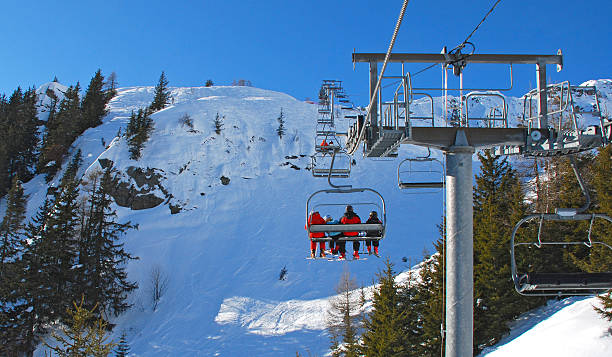 istock Winter Alps. Ski lift 518817130