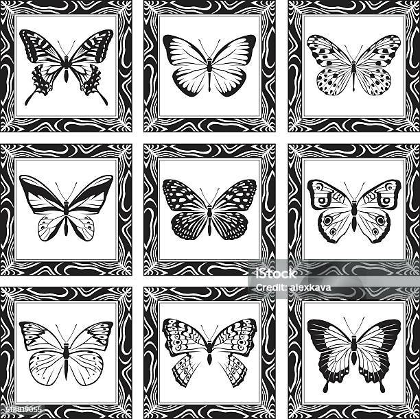 Set Of Butterflies Stock Illustration - Download Image Now - Abstract, Animal, Animal Body Part