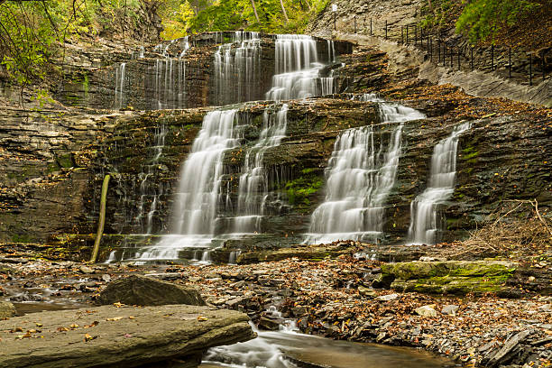 istock Waterfalls and Cornell Walkway in Cascadilla Gorge 518820145