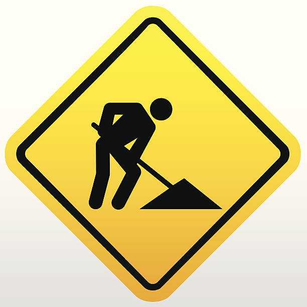 Construction Signs vector art illustration