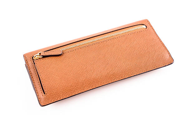 istock Woman Leather Wallet On White 518828152