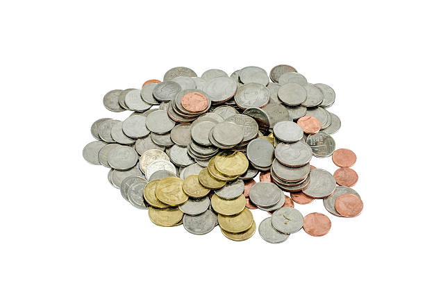 thai coins, currency, bath, isolated