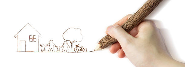 istock Hand drawing family concepts 518832469
