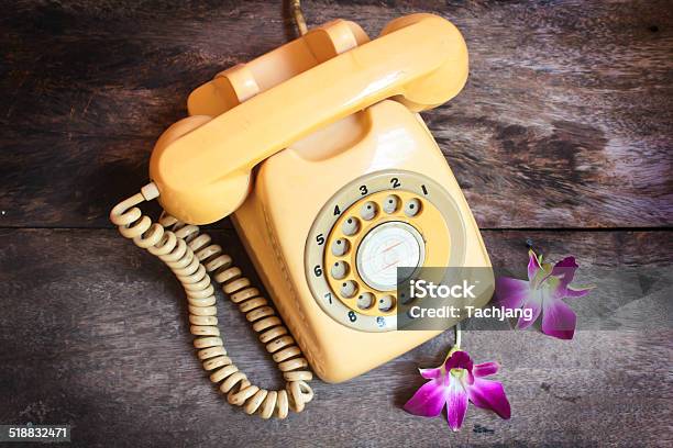 Retro Telephone Stock Photo - Download Image Now - Analog, Arts Culture and Entertainment, Brown