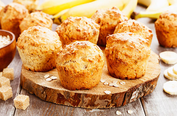 istock Banana muffins with oat flakes 518834180