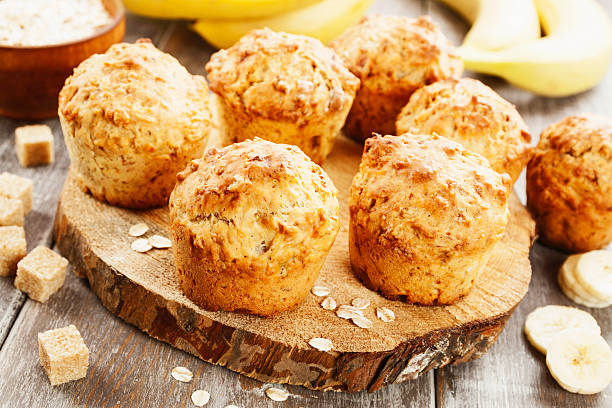 istock Banana muffins with oat flakes 518834356