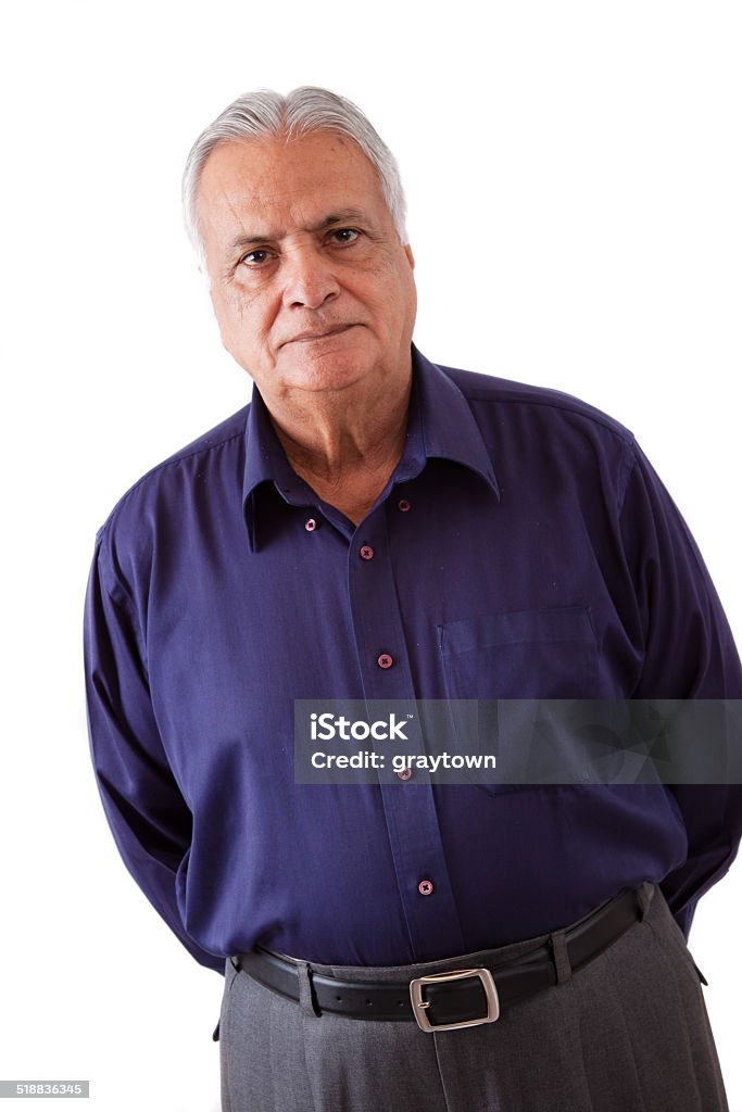 East Indian Man Portrait of a serious elderly East Indian man 70-79 Years Stock Photo