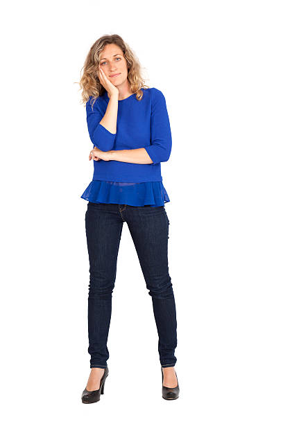istock Beautiful woman doing different expressions in different sets of clothes 518836821