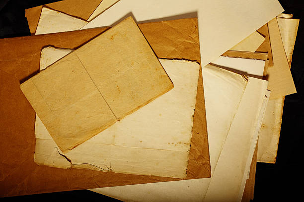istock texture old vintage yellowed paper, writing papers 518838121