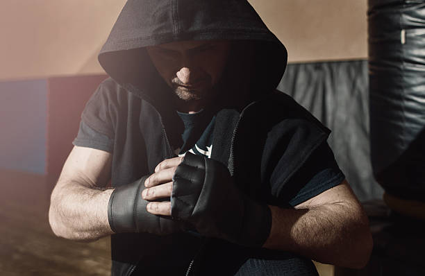 istock Aggressive street fighter ready to fight 518840744