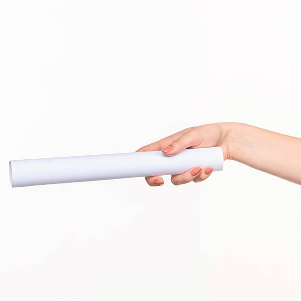 istock The cylinder female hands on white background 518841512