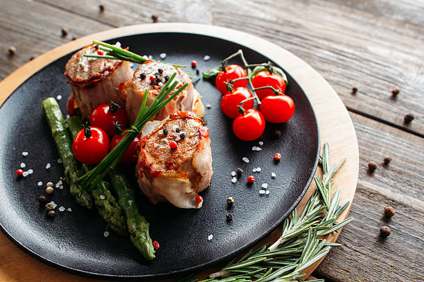 istock Grilled pork with vegetables and spices 518842028