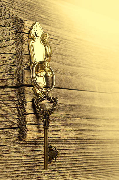 istock Vintage metal key 518842568