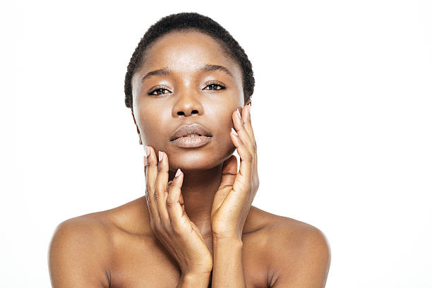 istock Cute afro american woman looking at camera 518845110