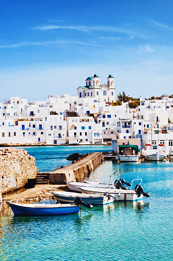 Market square in Oia, Santorini, Greece