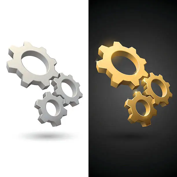 Vector illustration of Gears icons