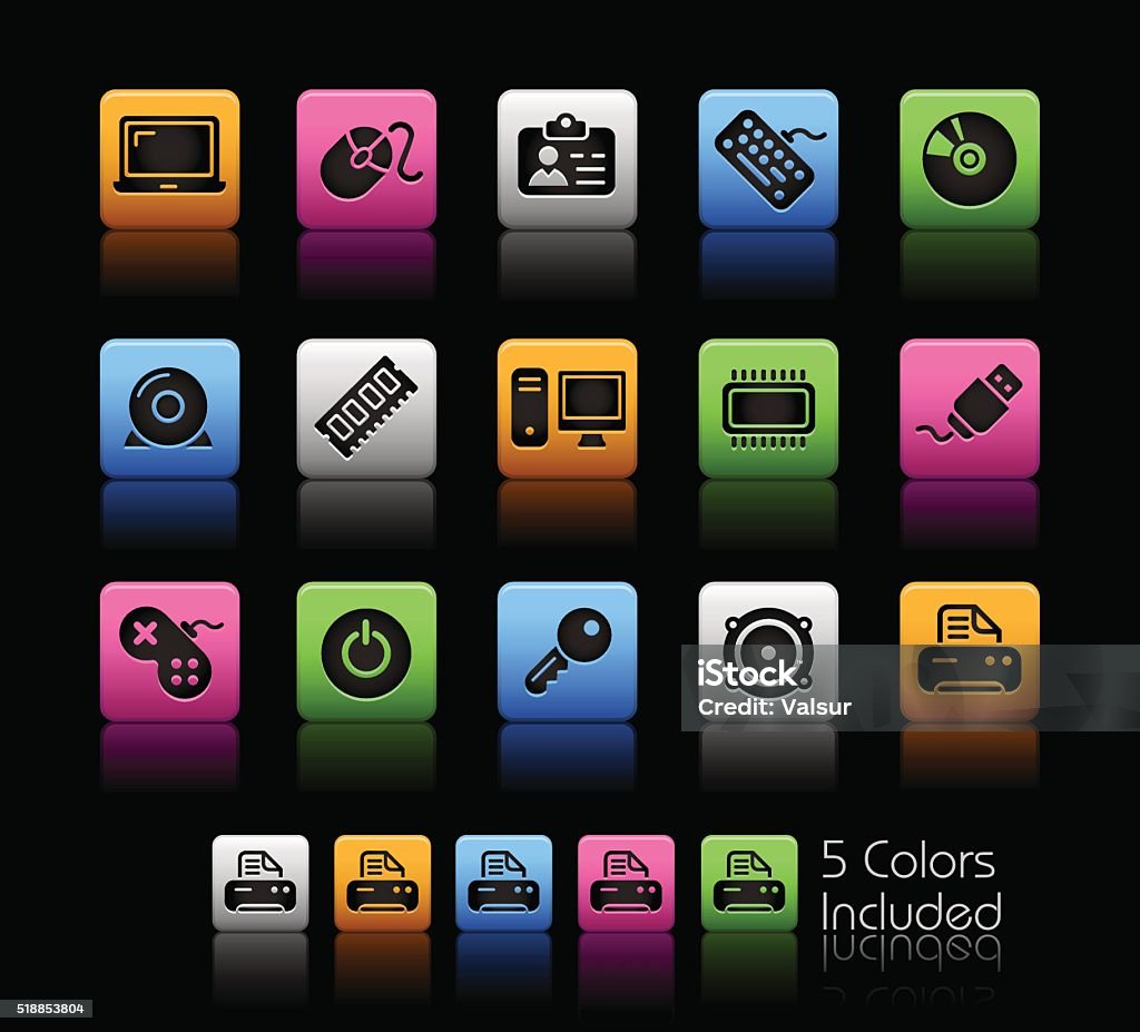 Computer Devices Color Box Stock Illustration - Download Image Now ...