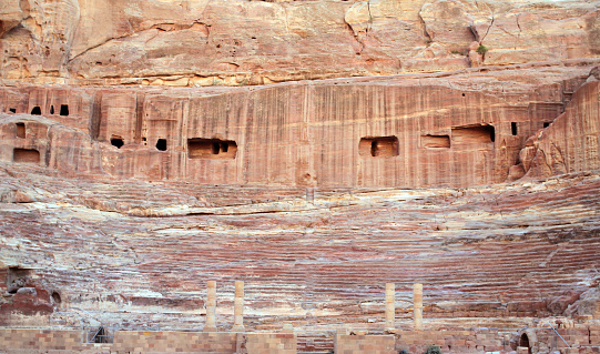 Al Khazneh or The Treasury at Petra, Jordan. Petra is one of the New Seven Wonders of the World. UNESCO World Heritage
