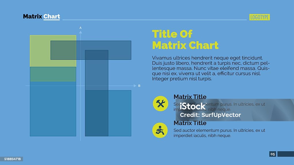 Matrix Chart Formating Matrix Chart Presentation Slide Template Stock Illustration - Download ...