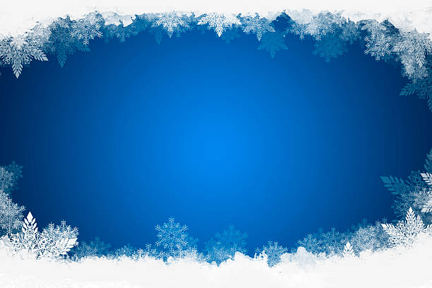 istock Beautiful blue Christmas background with snowflakes 518855571
