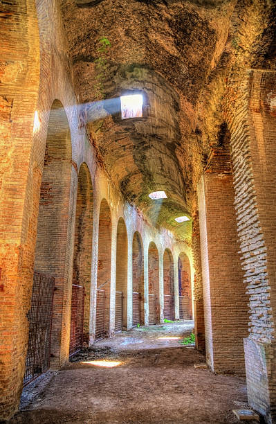 Interiors of the Capua Amphitheatre Interiors of the Capua Amphitheatre - Santa Maria Capua Vetere, Italy capua stock pictures, royalty-free photos & images