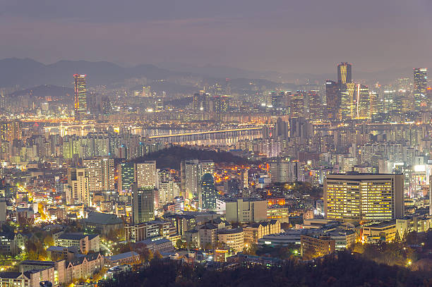 istock seoul city,twilight time 518855952