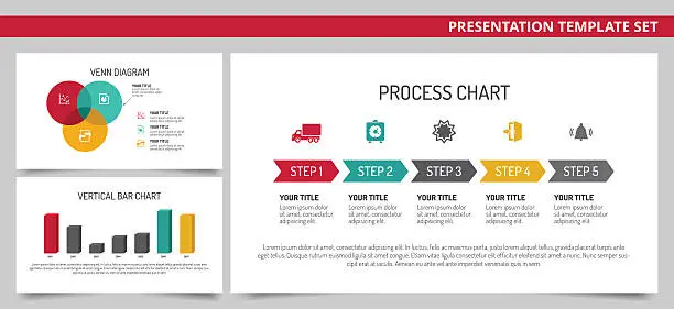 Vector illustration of Presentation Template Set 35